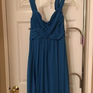 Malibu blue bridesmaid dress